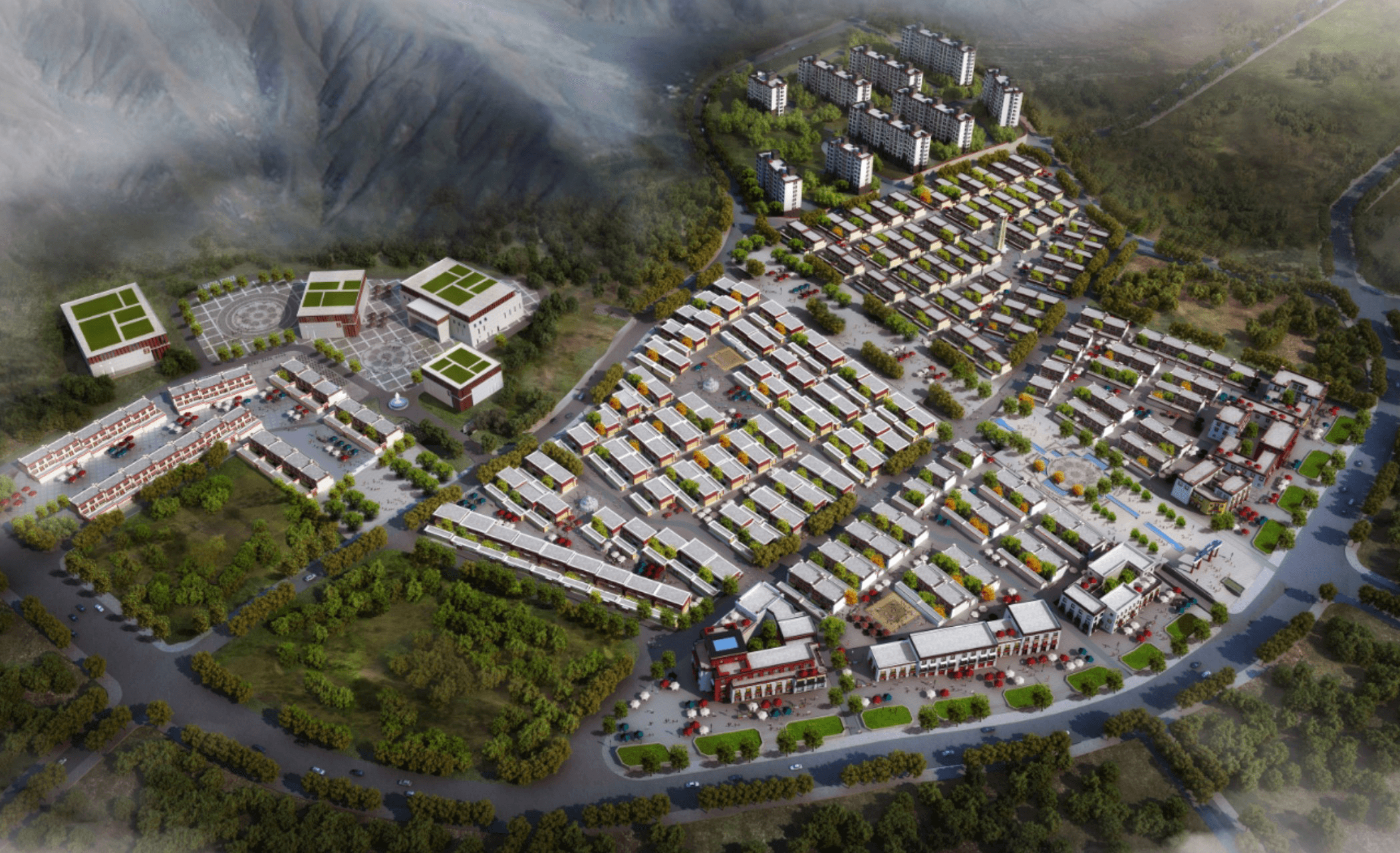 拉萨影视城雪顿古镇